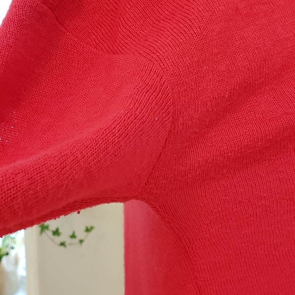 Sanctuary Sienna split neck Red woven top Small - Picture 7 of 8
